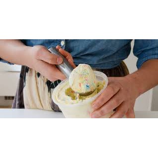 DỤNG CỤ ĐẬP ĐÁ - MUỖNG MÚC KEM ĐÚC 18CM Vo tròn viên kem cực dễ với thìa múc kem Ice Cream Scoop