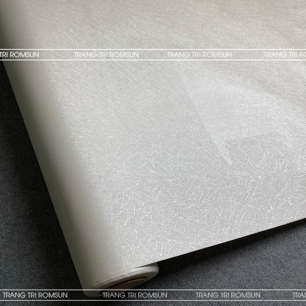 Giấy dán tường  decor phòng ngủ vân xước, Decal trang trí trang trí tường livestream khổ 1m2 màu trắng