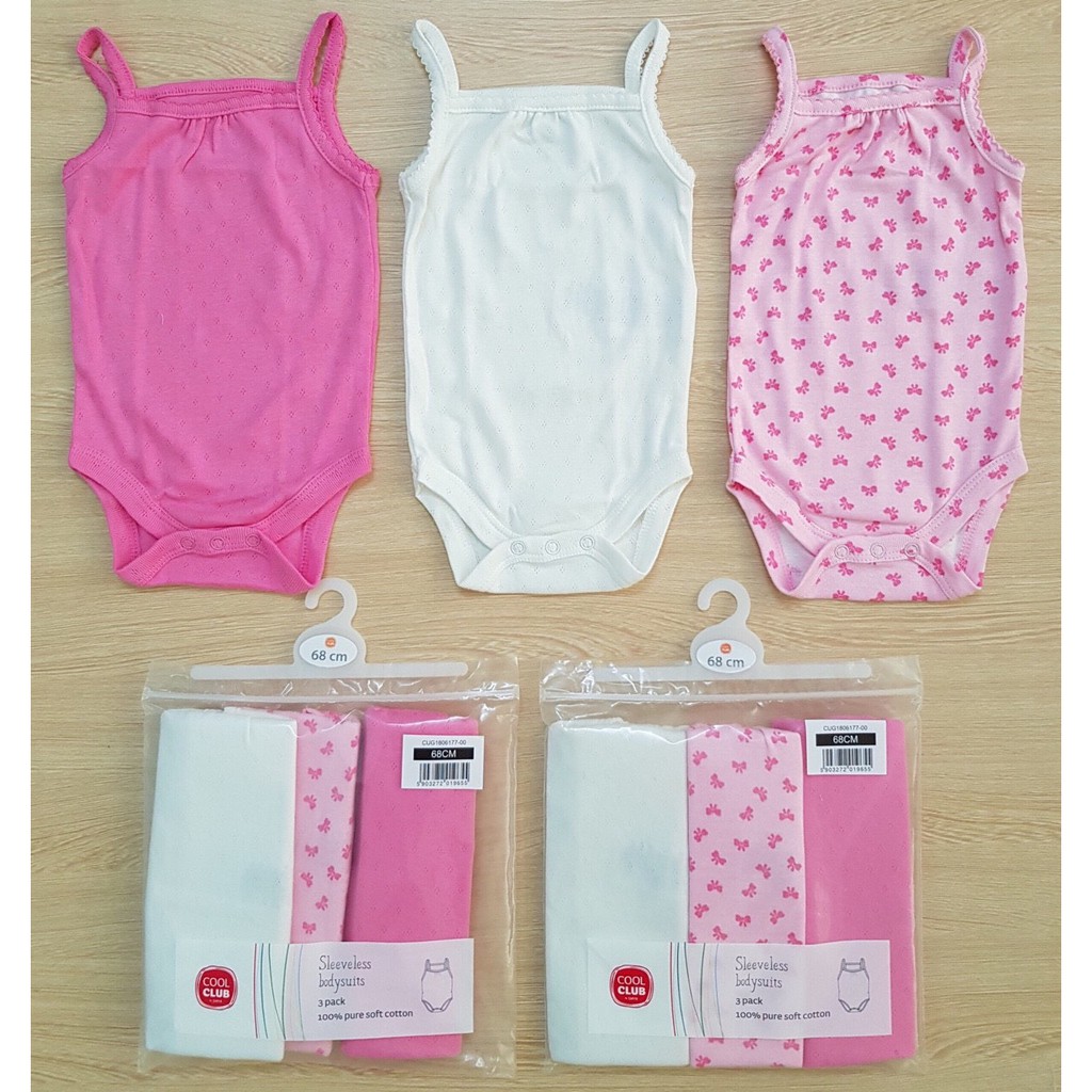 Set 3 body chip cho bé gái 3-24M