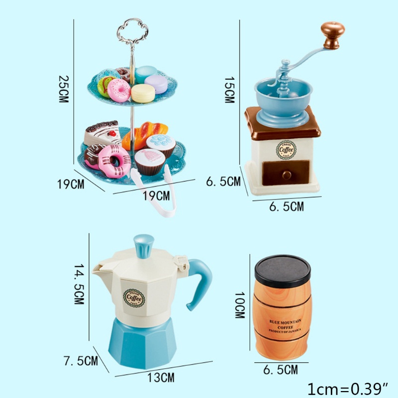 Bộ Đồ Chơi Làm Cà Phê Bằng Nhựa Dành Cho Trẻ Em