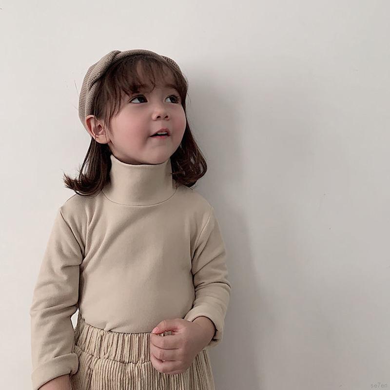 Áo Thun Tay Dài Cổ Lọ Thời Trang Cho Bé Cao Từ 80 Đến 140cm