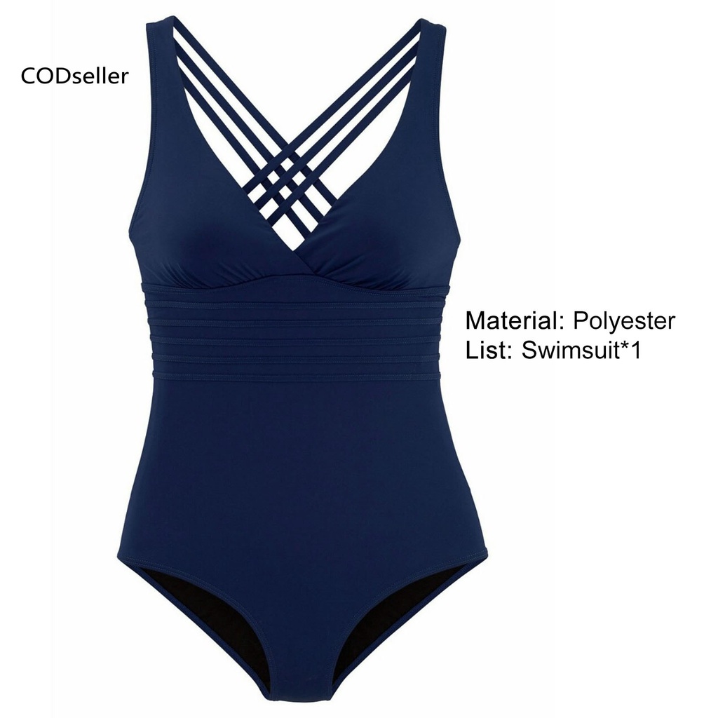 Bộ Đồ Bơi Một Mảnh Cổ Chữ V Thân Thiện Với Làn Da Độ Co Giãn Cao Dành Cho Nữ | BigBuy360 - bigbuy360.vn