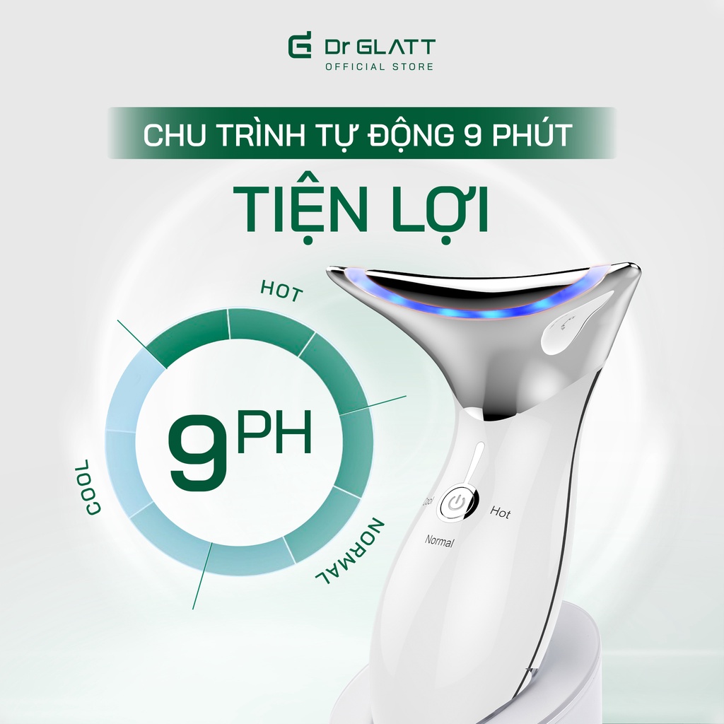 Máy massage mặt nâng cơ chống nhăn tăng sinh collagen trẻ hoá da DR GLATT LIFA 2.0