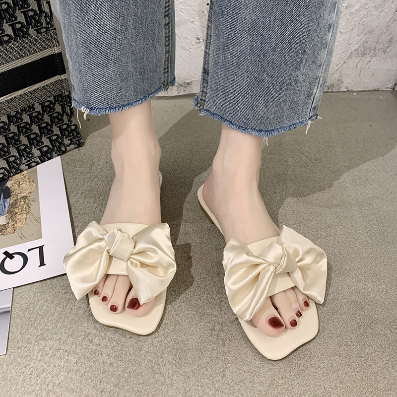 Dép nữ quai ngang thắt nơ xinh xắn