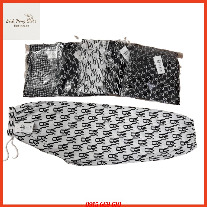 Quần Lụa Nữ Jogger Bo Gấu Phom Rộng Mặc Nhà Thoải Mái Freesize Bigsize