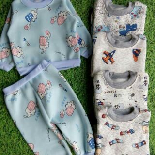 Combo 4 bộ nỉ bông xuất hàn cho bé