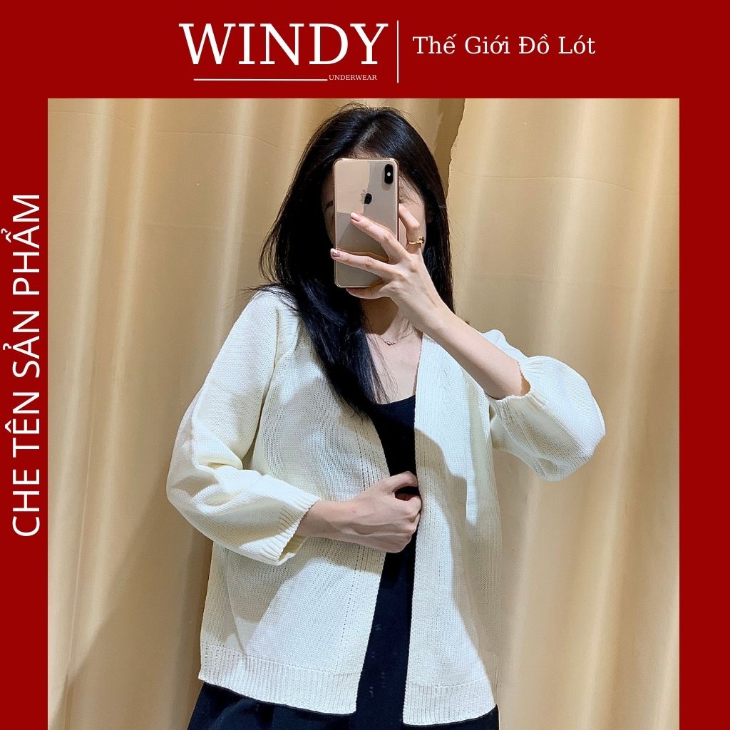 Áo Khoác Len Nữ Cadigan Chất Dày Dặn Cao Cấp Thu Đông Hàng VNKX Windy Secret