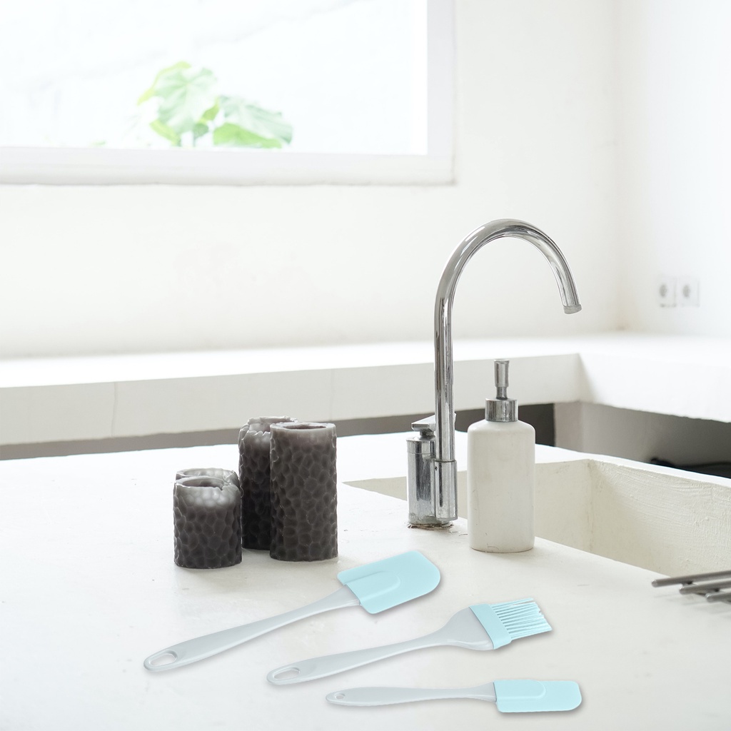FASHYUNER Bộ 3 dụng cụ bằng silicon làm bánh tiện dụng