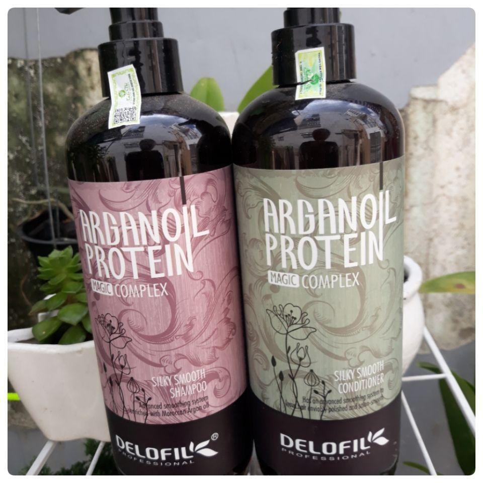 ( cặp dầu gội protrin ) Dầu Gội Arganoil Protein Delofil Dưỡng Ẩm Phục Hồi Tóc Hư Tổn Ngăn Ngừa Gàu 800ml | BigBuy360 - bigbuy360.vn