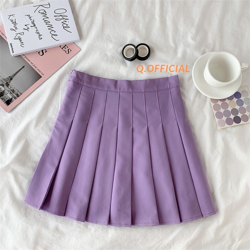 Chân Váy Tennis Xếp Ly Q.OFFICIAL Nhiều màu Có Quần Lót Bên Trong