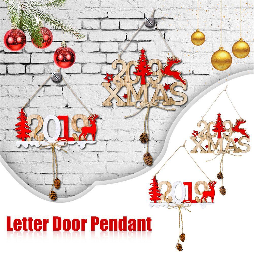 Thẻ Treo In Chữ Merry Christmas Dùng Trang Trí Nhà Cửa