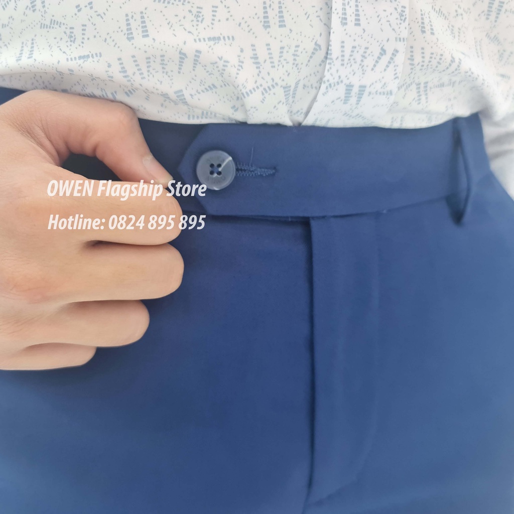 OWEN -  Quần âu nam công sở dáng REGULAR trợ cạp Tăng đơ co dãn  mã QRT20530 - OWEN Flagship Store
