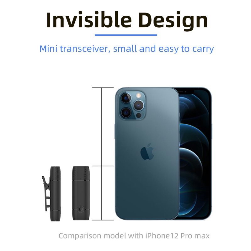 Micro Kẹp Cổ Áo Không Dây Mini Hỗ Trợ Phát Sóng Trực Tiếp