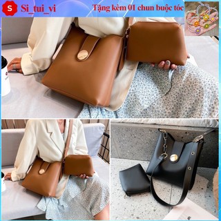 Set 2 Món Túi Thời Trang Cao Cấp Giá Rẻ Tote Da Đeo Chéo Nữ Công Sở Đẹp Tặng Kèm Ví Nhỏ _TDC057