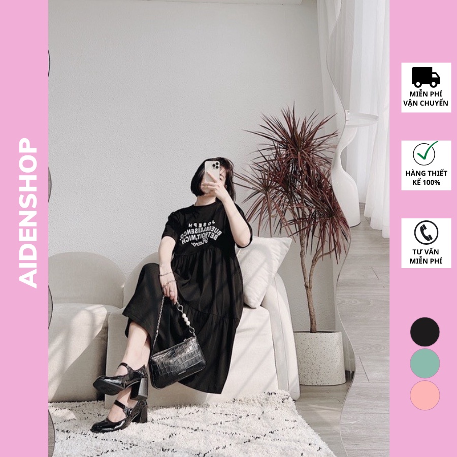 Váy bầu thiết kế xinh Aidenshop đầm bầu mùa hè cotton đẹp thời trang suông