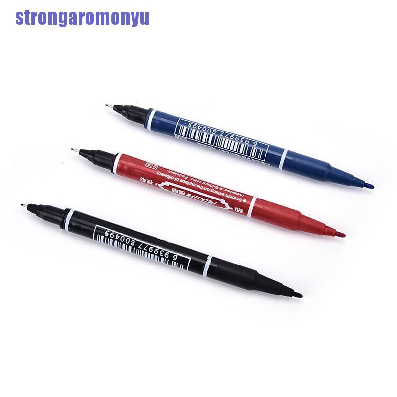 Bút Đánh Dấu Hai Đầu 3 Màu Sắc Chống Thấm Nước Nhỏ Gọn