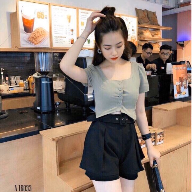 quần giả váy có đai (video+ảnh thật)