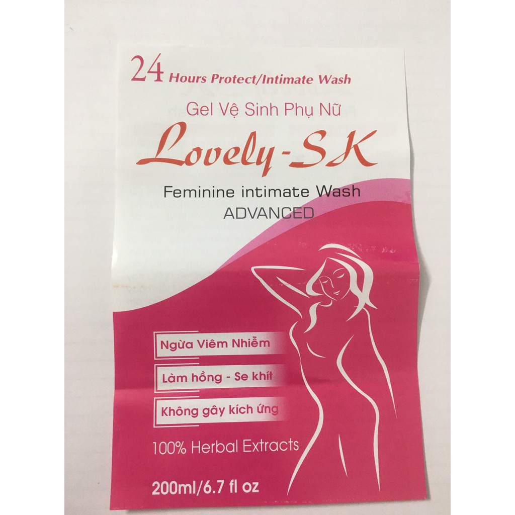 Dung dịch vệ sinh phụ nữ LOVELY-SK 100% thảo dược tự nhiên - SẠCH KHUẨN, CHỐNG VIÊM, KHỬ MÙI, LÀM HỒNG VÙNG KÍN
