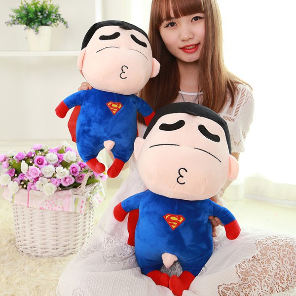 THÚ BÔNG SHIN BATMAN, SHIN SUPERMAN, SHIN CAPTAIN (40 CM)