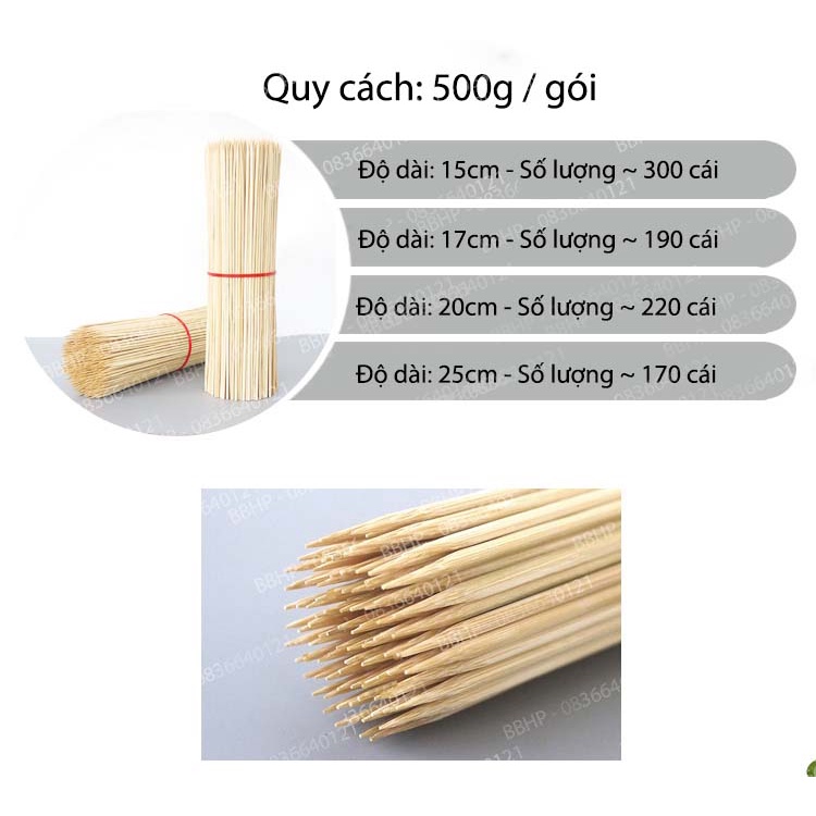 Que Xiên Tre, Que Xiên Thịt Nướng Bịch 500g