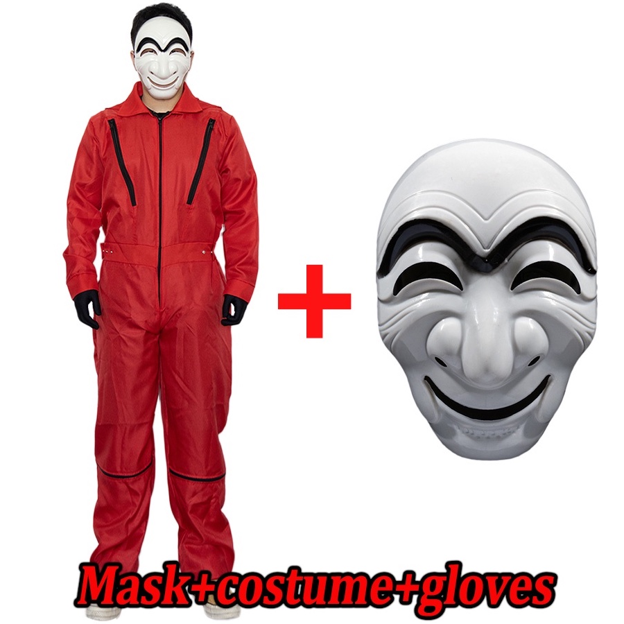 Trang Phục Hóa Trang Halloween La casa de papel Phong Cách Hàn Quốc Cho Người Lớn Và Trẻ Em