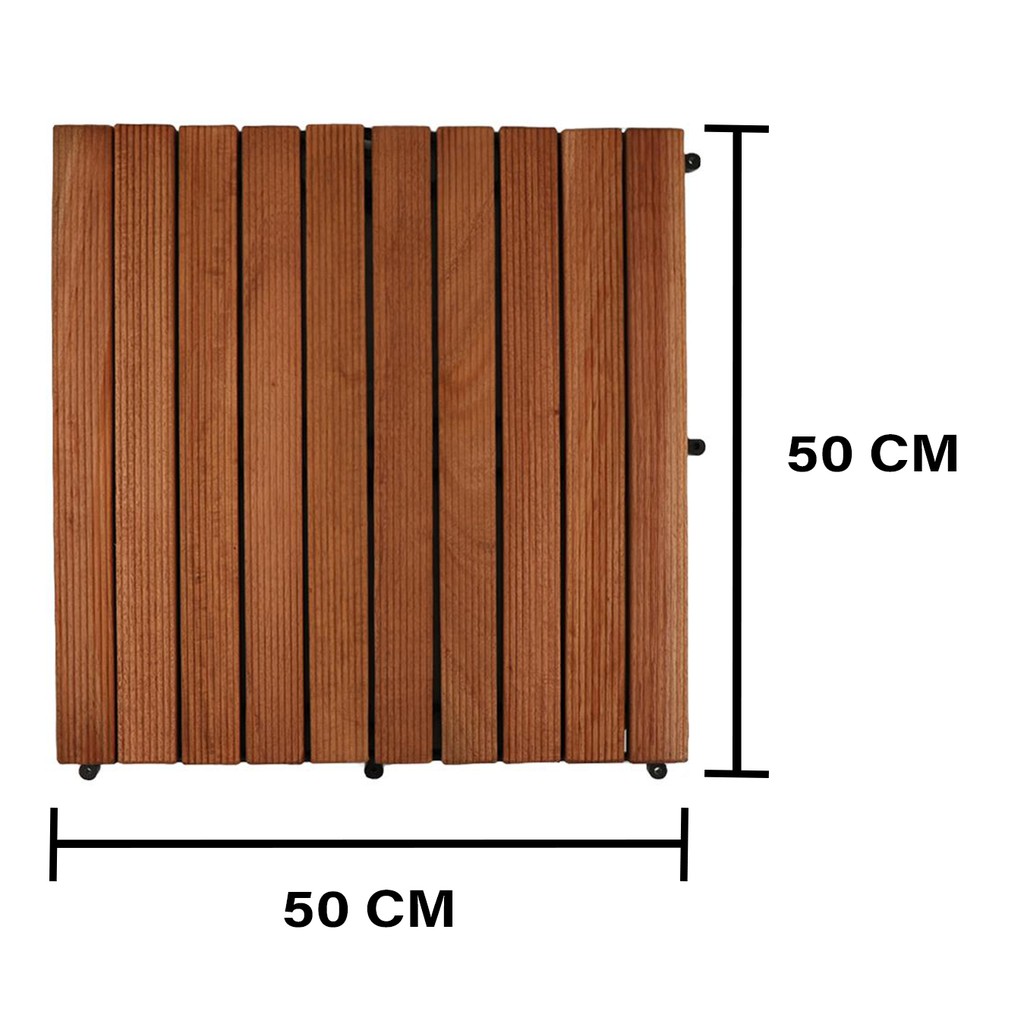 (Hoàn xu 20%) HomeBase SPRING Tấm lót sàn gỗ Thái Lan 50x50 cm Red Gum