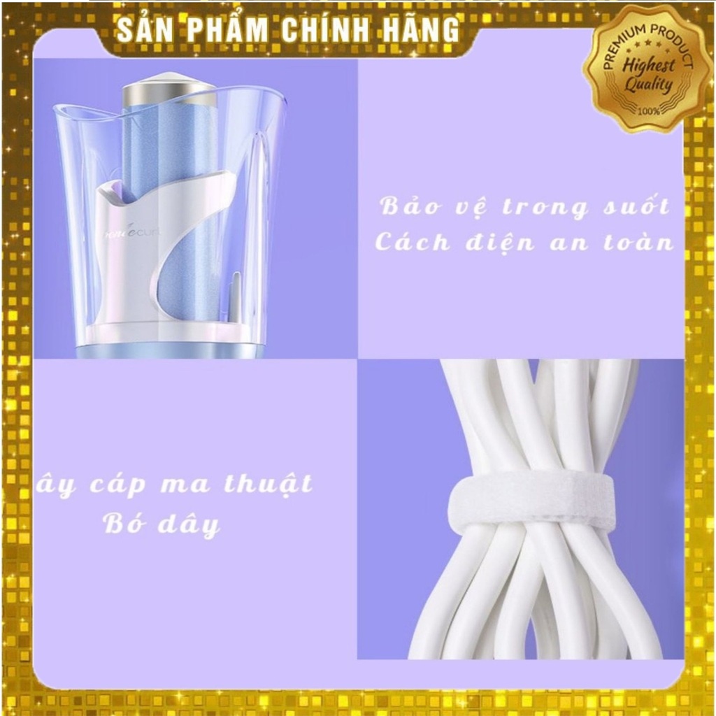 Máy uốn tóc tự động xoay 360 độ làm tóc xoăn sóng tự động 3 in 1 mini cầm tay thông minh cao cấp let queen
