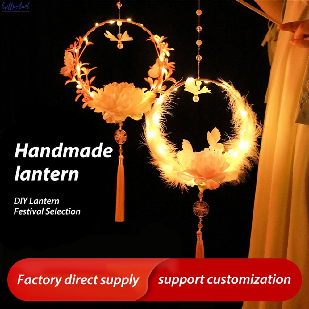Năm mới handmade tự làm đèn lồng Gói nguyên liệu Lễ Hội Mùa Xuân trẻ em của đồ chơi LED sáng Lễ Hội Đèn Lồng nhỏ cầm tay đèn lồng cổ phong cách rực rỡ