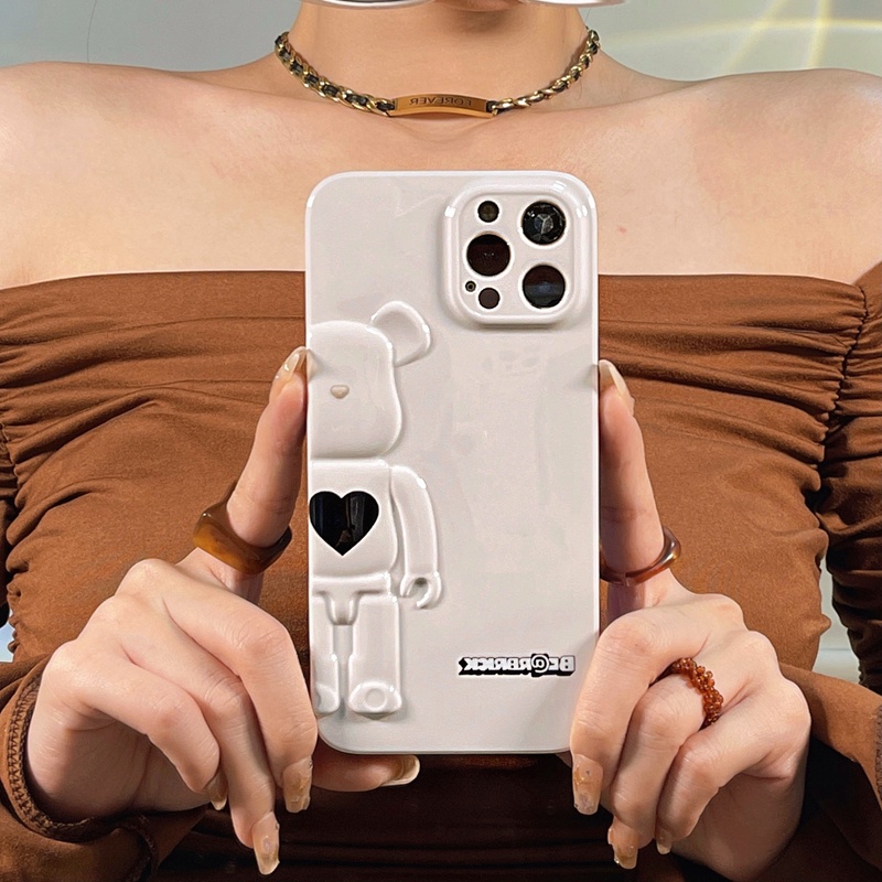 Ốp Điện Thoại Mềm Hình Gấu Hoạt Hình 3D Cho iphone 13 12 11 Pro Max XR X XS XSMAX