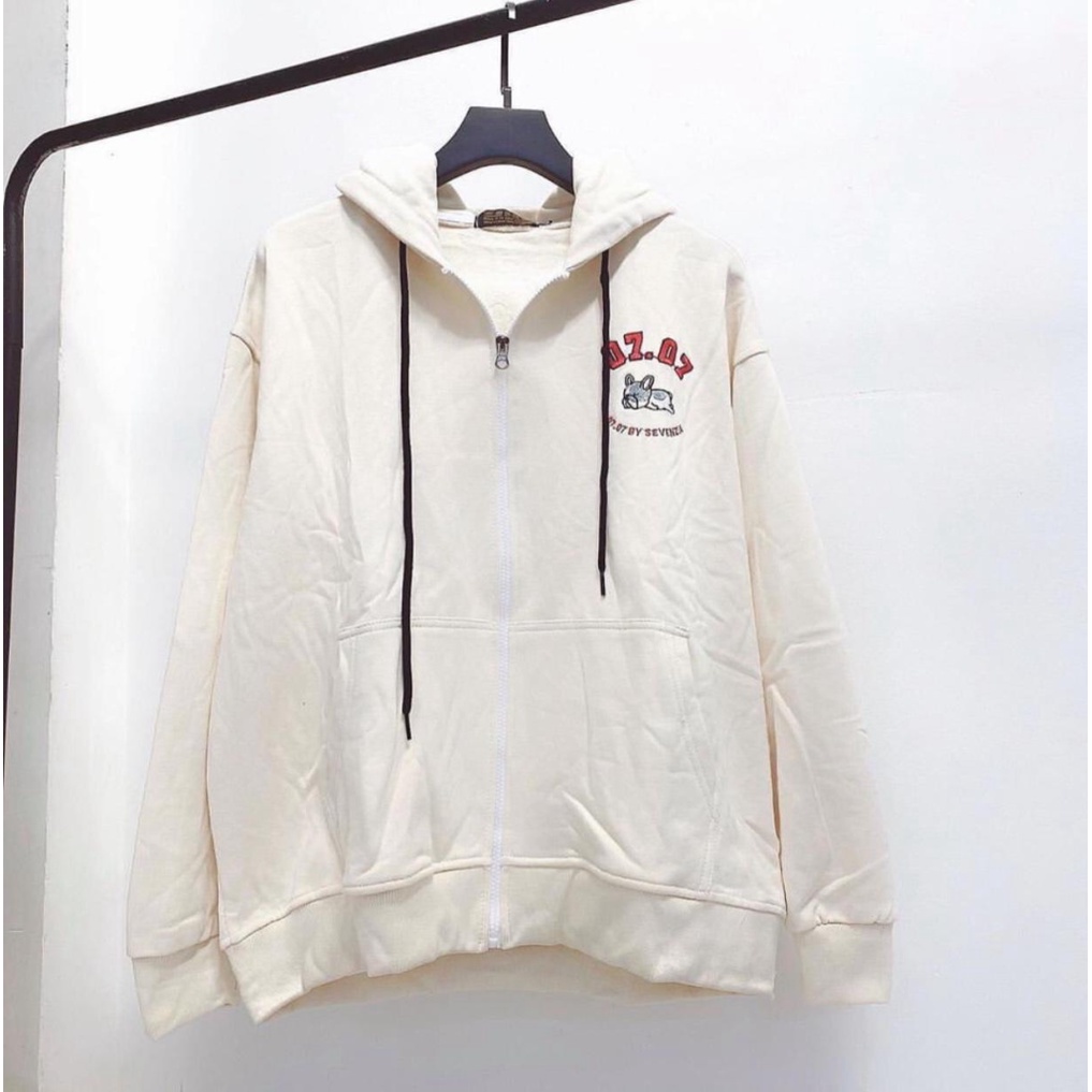 Áo khoác nữ Hoodie form rộng Khóa Dây Kéo Chất Liệu Thun NỈ Ngoại Thoáng Mát hời Trang Cá Tính TP [NewUnisex]