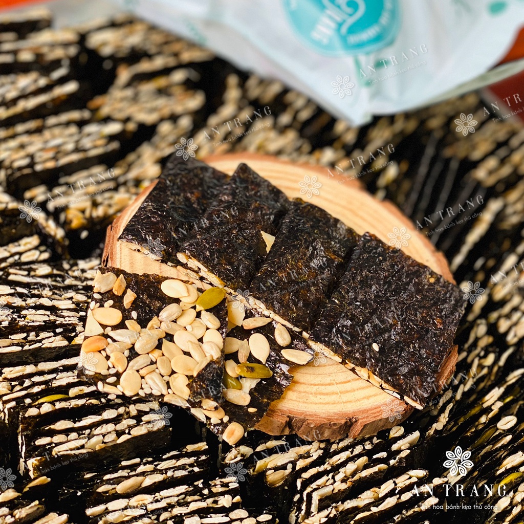 Snack Rong Biển giòn rụm không chiên dầu- Ăn thả ga! Bánh Ăn Kiêng eo thon giảm cân không lo béo, Cực Ít Ngọt