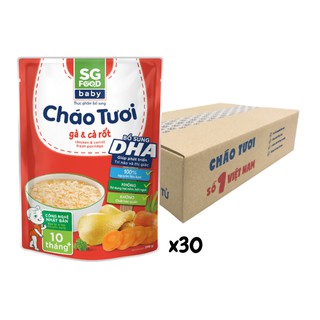 Cháo tươi SG Food Baby Gà Cà rốt 240g thùng 30 gói