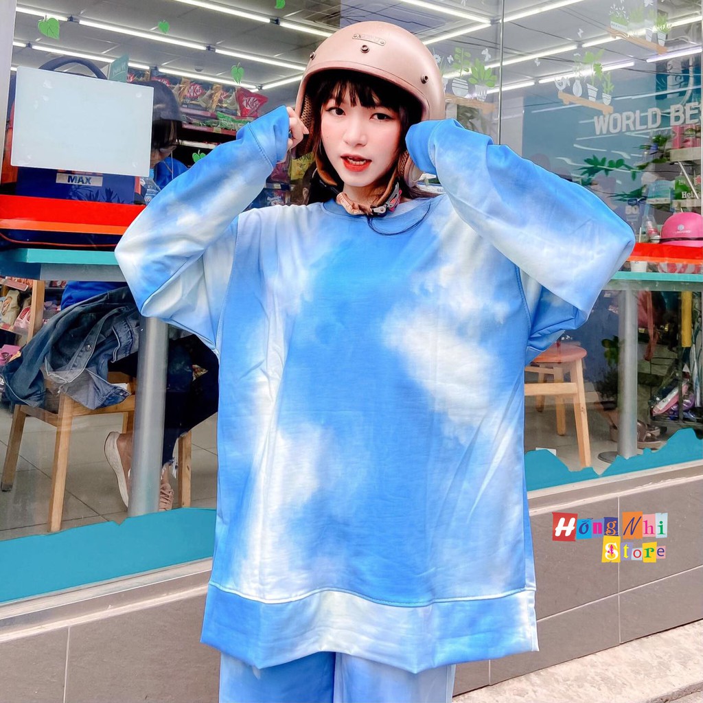 Áo Sweater 3D V4 Loang Màu Dáng Rộng Unisex Nam Nữ Mặc Được - MM