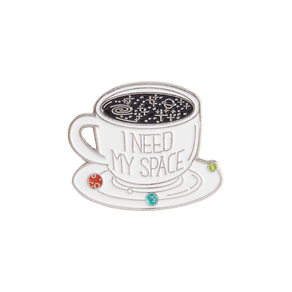 Ghim cài áo kim loại tạo hình tách cà phê thời trang Unisex