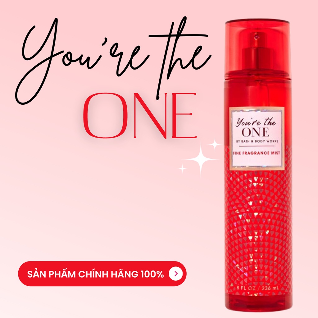 Xịt thơm toàn thân Bath & Body Works You're The One Dưỡng Ẩm Chai 236ml