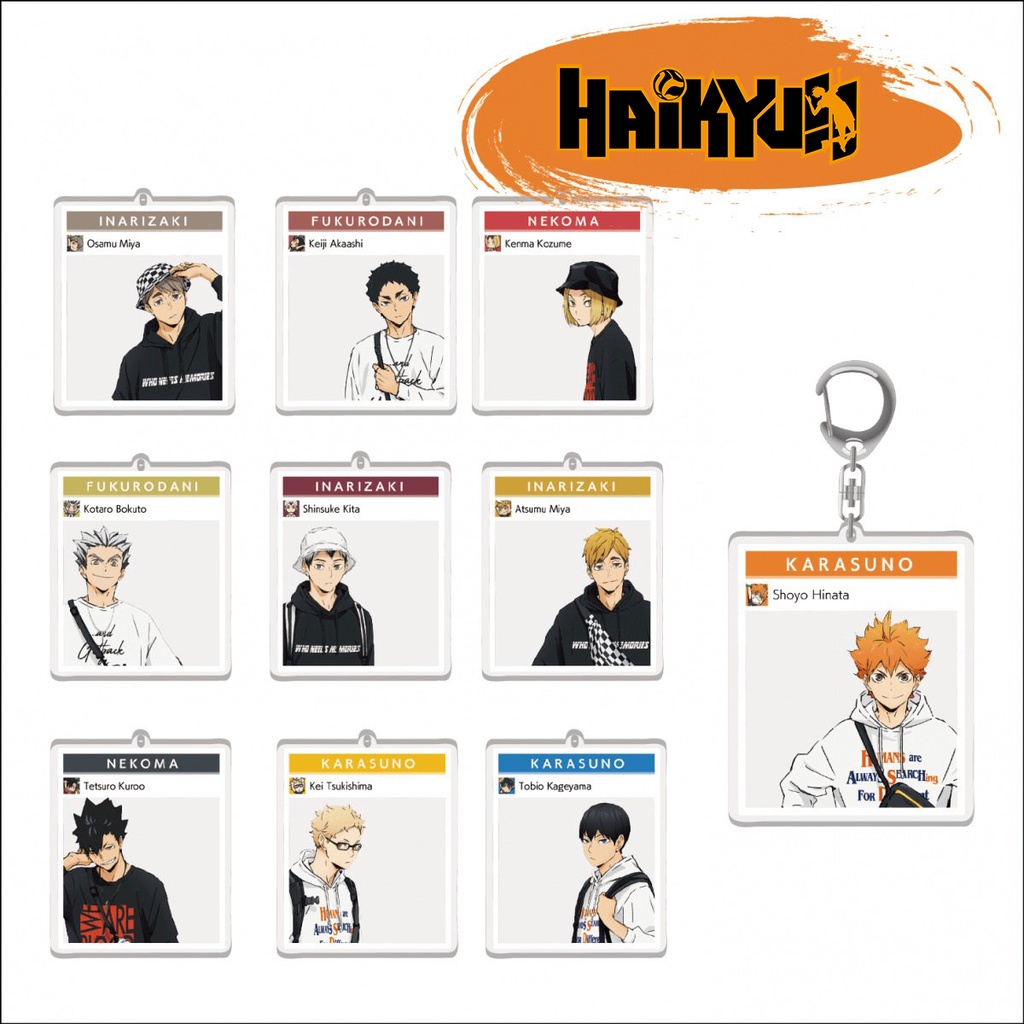 Móc khóa HAIKYUU!! ver MẠNG XÃ HỘI anime VUA BÓNG CHUYỀN chibi mica trong acrylic xinh xắn độc đáo