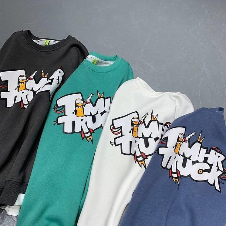 Áo Sweater Unisex Nam Nữ chất Nỉ ngoại dày mịn Dài Tay form rộng dễ thương thời trang mới bao đẹp