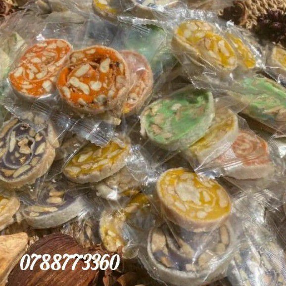 Kẹo chuối dừa non ngũ sắc 500g