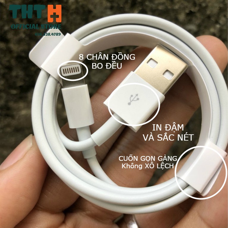 [BH 1 đổi 1 12 Tháng] Cáp Sạc Iphone IC Chính Hãng Cổng Lightning