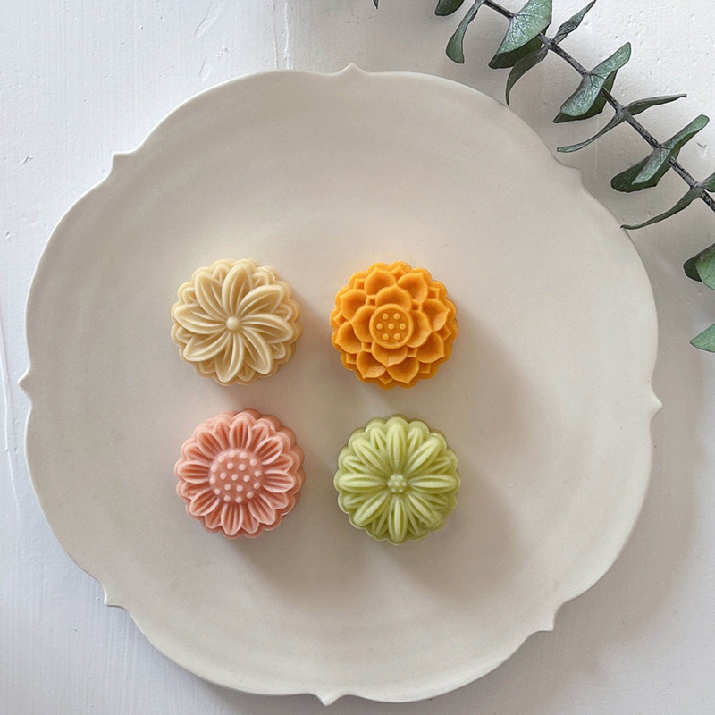 Khuôn Làm Bánh Trung Thu Hình Hoa Cho Trung Thu DIY