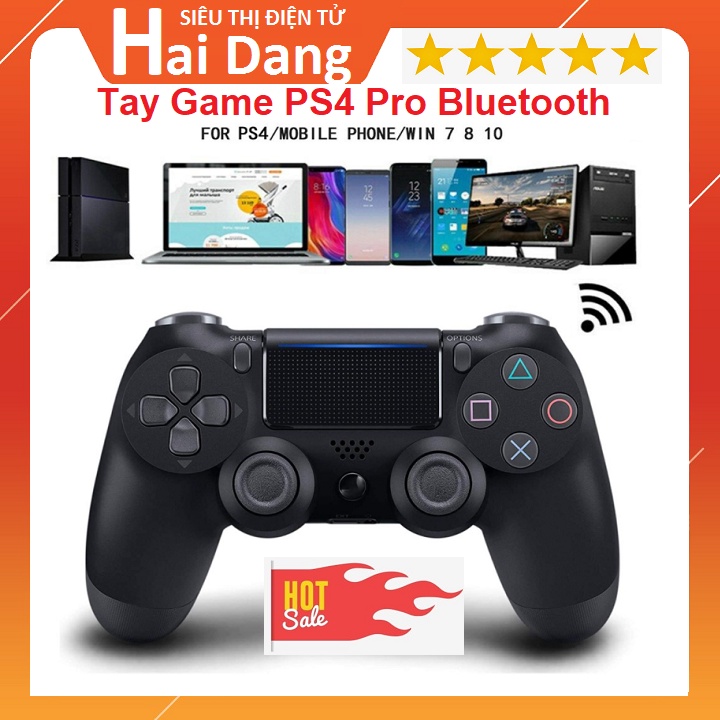 Tay Chơi Game Bluetooth, Dùng Cho Máy PS4 Cho PC / Laptop / Điện Thoại Android / IOS / Tab - Dualshock 4