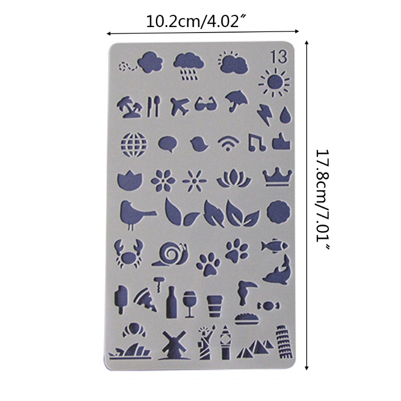 Bộ 20 Khuôn Vẽ Trang Trí Sổ Tay / Nhật Ký DIY