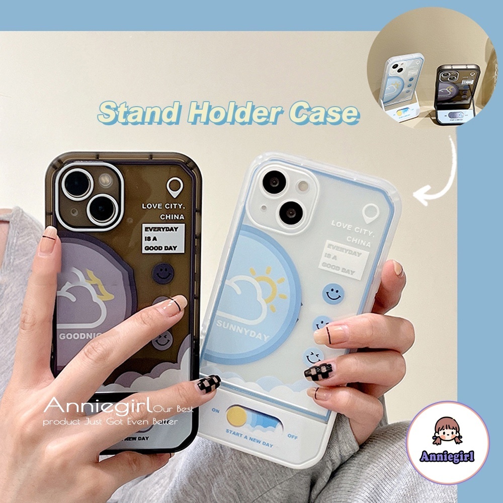 Ốp Điện Thoại TPU Mềm Siêu Mỏng Mịn Chống Sốc Có Giá Đỡ Cho IPhone 14 13 12 11 Pro Max X XR  8 7 Plus