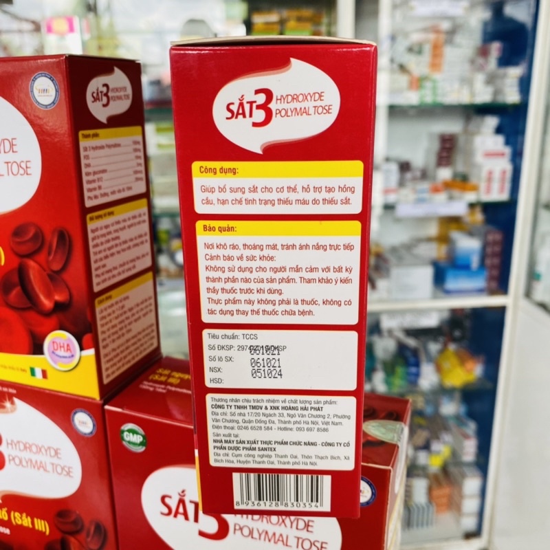 ✅ [Chính Hãng] Sắt 3 Hydroxyde polymal tose , SẮT 3(sắt nguyên tố ) HYDROXYDE POLYMAL 150mg/10ml