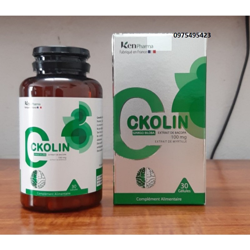 Hoạt huyết dưỡng não CKOLIN Nhập khẩu Pháp - Giúp tăng cường tuần hoàn não , phòng ngừa tai biến -60v