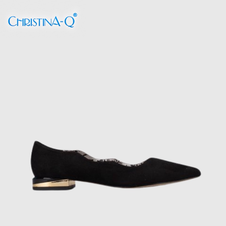 Giày búp bê thời trang da bò Christina-Q GBB157