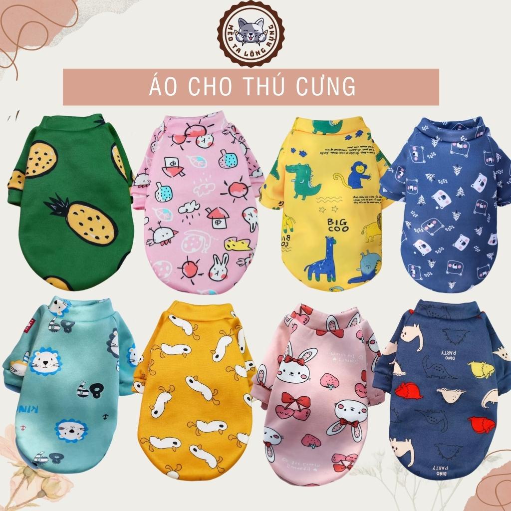 Áo cho chó poodle mèo con cún lớn thú cưng nỉ len mùa đông, quần áo cho chó cún poodle cái mèo con thú cưng