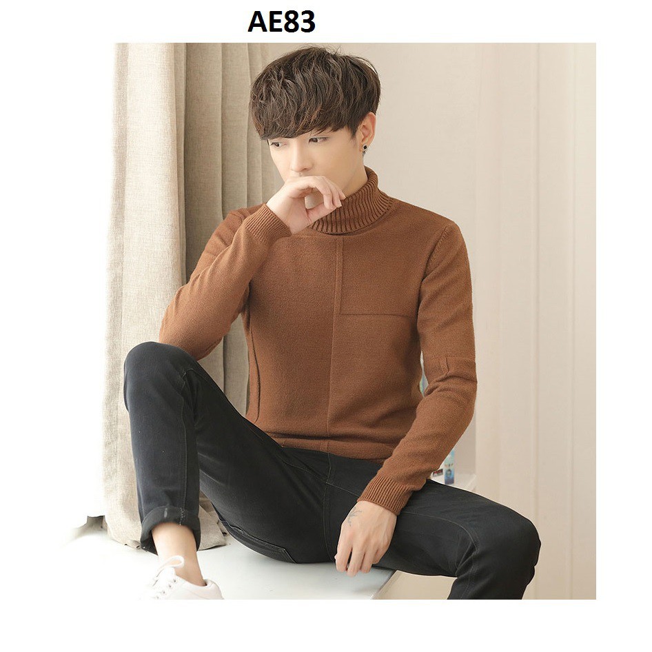 Áo len cao cổ nam phong cách