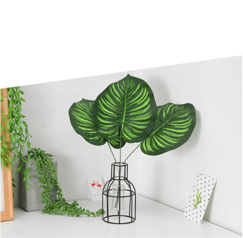 Lá cây dưa hấu nhân tạp mô phỏng dùng trang trí nền đám cưới tự làm