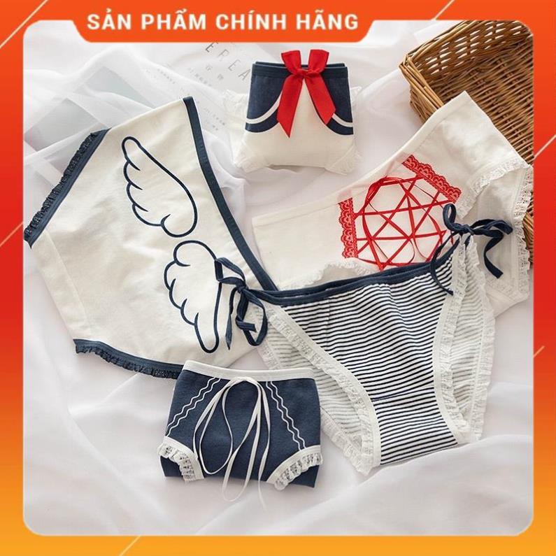 Quần Lót Nữ Cotton Cao Cấp Nâng Mông Thông Hơi Hoạ Tiết Dễ Thương 8012